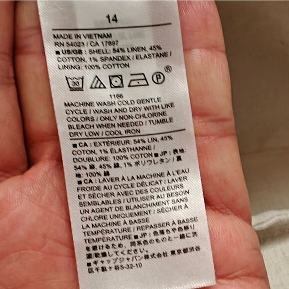 Banana Republic Women's Tan Linen Cotton Blend Blazer Suit Jacket - Picture 6 of 8